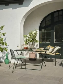 Broste Copenhagen Eden Bænk H 80 xB 115 cm - Stål -Grøn
