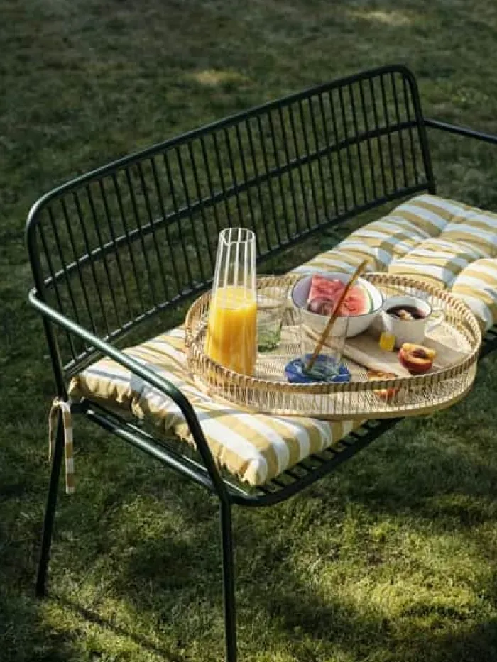 Broste Copenhagen Eden Bænk H 80 xB 115 cm - Stål -Grøn
