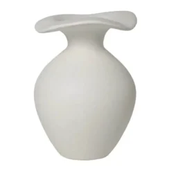 Broste Copenhagen Florentina Vase Ø 9,5 x H 14 cm - Stentøj - Hvid
