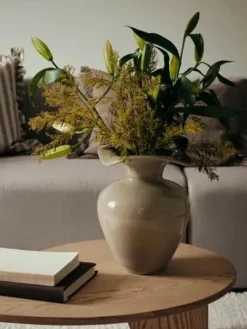 Broste Copenhagen Florentina Vase Ø 33 x H 44 cm - Stentøj - Beige