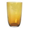 Broste Copenhagen Hammered Glas 50 cl - Mundblæst glas - Amber
