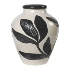 Broste Copenhagen Herbert Vase Ø 33 x H 40 cm - Keramik - Sort