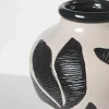 Broste Copenhagen Herbert Vase Ø 25 x H 30 cm - Keramik - Sort