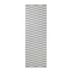 Broste Copenhagen Jane Gulvtæppe B 70 x L 200 cm - Bomuld - Blå/Beige