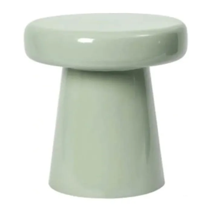 Broste Copenhagen Jelly Sidebord Ø 36 x H 36 cm - Emaljeret jern - Grøn
