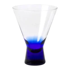 Broste Copenhagen Konus Cocktailglas 20 cl - Mundblæst glas -Intense Blue