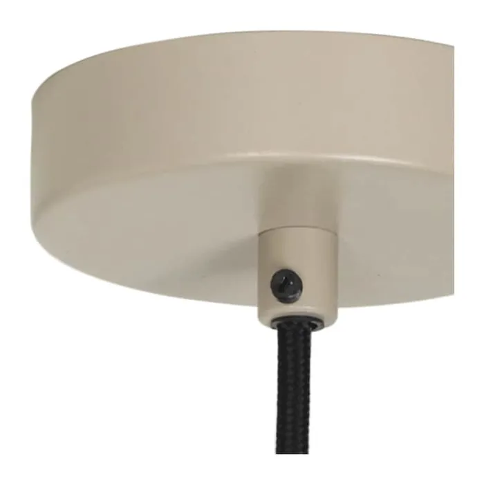 Broste Copenhagen Lolly Pendellampe Ø 16 x H 43 cm - Opalglas/aluminium - Hvid/beige