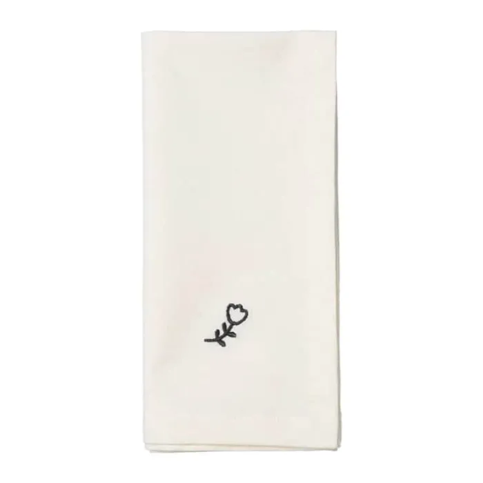 Broste Copenhagen Mai Serviet B 45 x L 45 cm - Bomuld - Sort