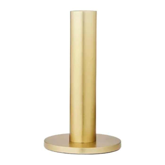 Broste Copenhagen Maro Lysestage Ø 8 x H 14 cm - Aluminium - Messing