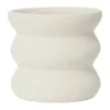 Broste Copenhagen Minna Urtepotte Ø 13 x H 12 cm - Stentøj - Hvid
