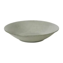 Broste Copenhagen Nordic Marsh Dyb Tallerken Ø 22,5 cm - Stentøj - Light Dusty Green