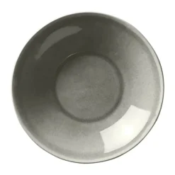 Broste Copenhagen Nordic Rain Dyb Tallerken Ø 22,5 cm - Stentøj - Grey