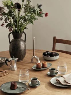 Broste Copenhagen Nordic Sea Espressokop m. Underkop 5 cl - Stentøj - Soft Blue