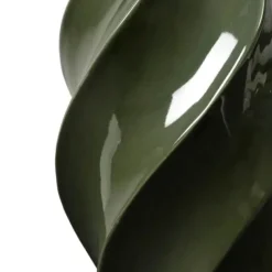 Broste Copenhagen Odette Vase Ø 19 x H 32 cm - Stentøj - Grøn