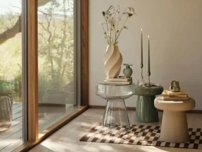 Broste Copenhagen Odette Vase Ø 19 x H 32 cm - Stentøj - Hvid