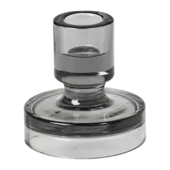 Broste Copenhagen Petra Lysestage Ø 8 x H 8 cm - Glas - Grå