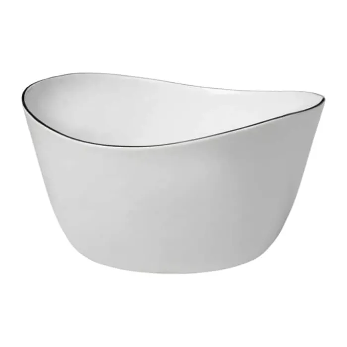 Broste Copenhagen Salt Skål Ø 24 cm - Porcelæn - White/black