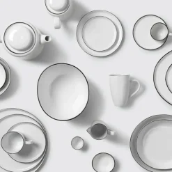 Broste Copenhagen Salt Skål Ø 24 cm - Porcelæn - White/black
