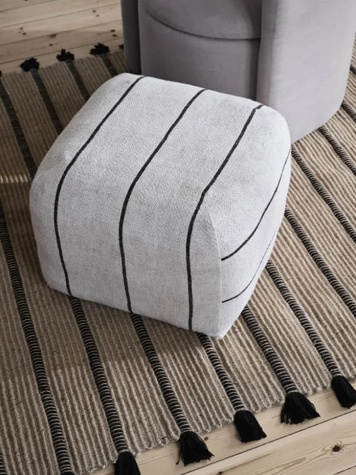 Broste Copenhagen Sigrid Puf B 50 x D 50 x H 38 cm - Beige