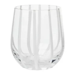 Broste Copenhagen Stripe Drikkeglas 35 cl - Glas - Hvid/klar