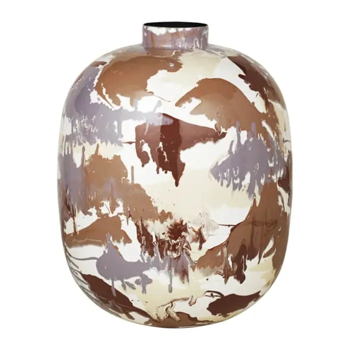 Broste Copenhagen Thyra Vase Ø 40 x H 50 cm - Jern - Brun/grå