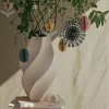 Broste Copenhagen Tulip Papir Ornament H 7 cm - Papir - Gul