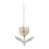 Broste Copenhagen Tulip Papir Ornament H 7 cm - Papir - Hvid