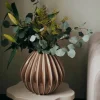 Broste Copenhagen Wide Vase Ø 25 x H 25 cm - Keramik - Fawn