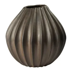 Broste Copenhagen Wide Vase Ø 40 x H 40 cm - Keramik - Brun