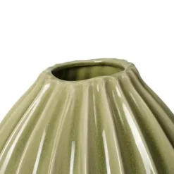 Broste Copenhagen Wide Vase Ø 15 x H 15 cm - Keramik - Grøn