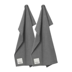 By Mogensen Earth Viskestykke - 2 stk. B 56 x L 72 cm - Økologisk bomuld - Grå
