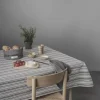 By Mogensen Small Stripes Dug B 140 x L 140 cm - Økologisk bomuld - Grå