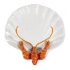 ByOn Lobsti Tallerken m. Hummer Ø 30 cm - Porcelæn - Hvid/orange