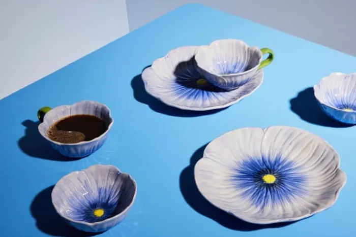 ByOn Poppy Tallerken Ø 21 cm - Stentøj - Blue