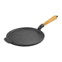 Carl Victor Pandekagepande Ø 23 cm - Støbejern/bøgetræ