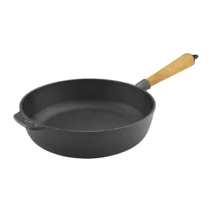 Carl Victor Sauterpande Ø 25 cm - Støbejern/bøgetræ