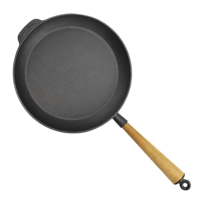 Carl Victor Stegepande Ø 28 cm - Støbejern/bøgetræ
