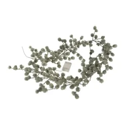 Casa Christmas Cederranke m. LED L 150 cm - Plastik - Grøn/brun