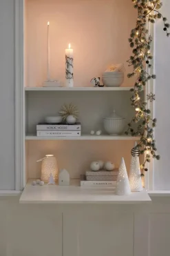 Casa Christmas Cederranke m. LED L 150 cm - Plastik - Grøn/brun