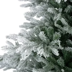Casa Christmas Grandis Fir Kunstigt Juletræ m. sne H 150 cm - Plastik - Grøn/hvid