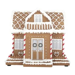 Casa Christmas Honningkagehus H 25,4 x B 27,5 x L 17,5 cm - Resin - Brun