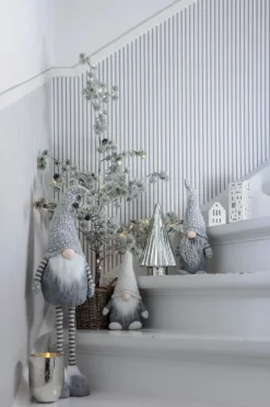 Casa Christmas Hurricane H 21 cm - Glas - Antik sølvfarvet
