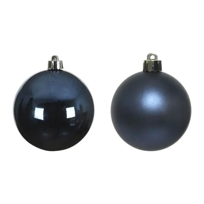 Casa Christmas Julekugle - 20 stk. Ø 6 cm - Glas - Mørkeblå