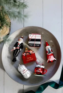 Casa Christmas Juleophæng - Julegentleman H 17 cm - Glas/resin - Sort