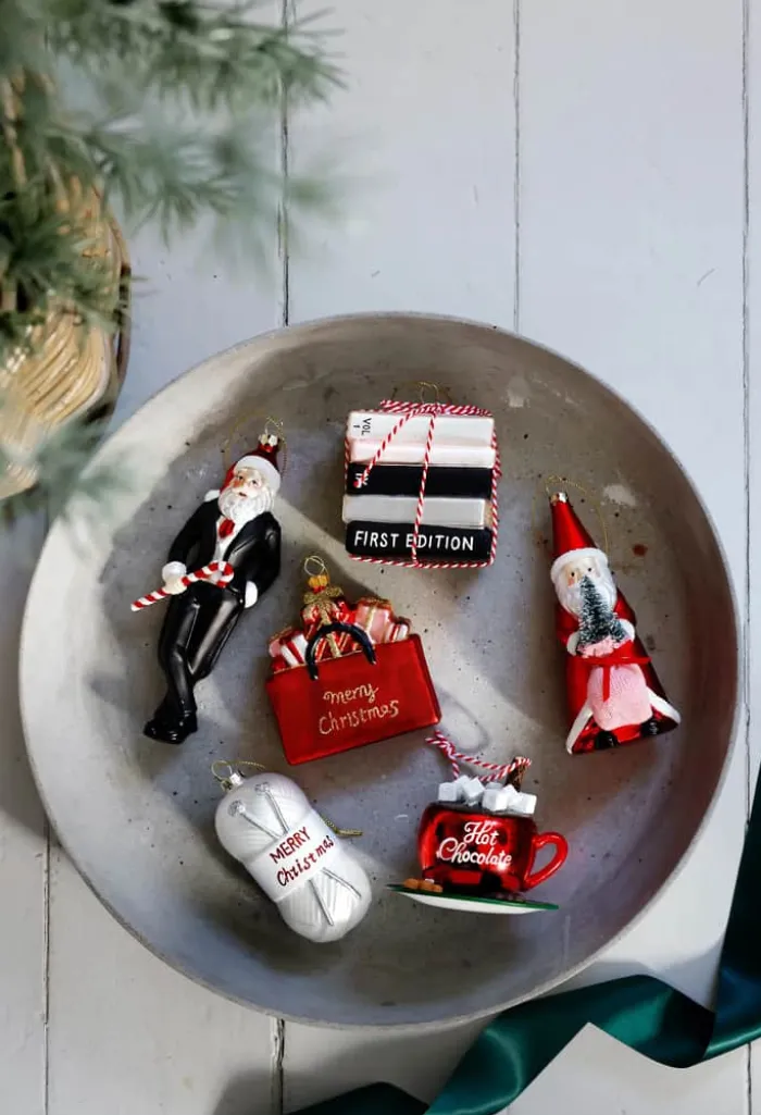 Casa Christmas Juleophæng - Julegentleman H 17 cm - Glas/resin - Sort
