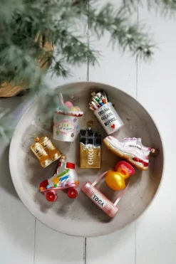 Casa Christmas Juleophæng - Rulleskøjte H 10,8 cm - Glas/resin - Multifarvet