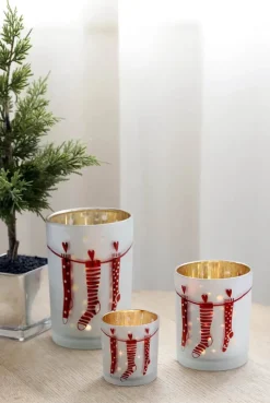 Casa Christmas Kunstigt Thuja-træ H 20 cm - Plastik/glas -Grøn/sølvfarvet