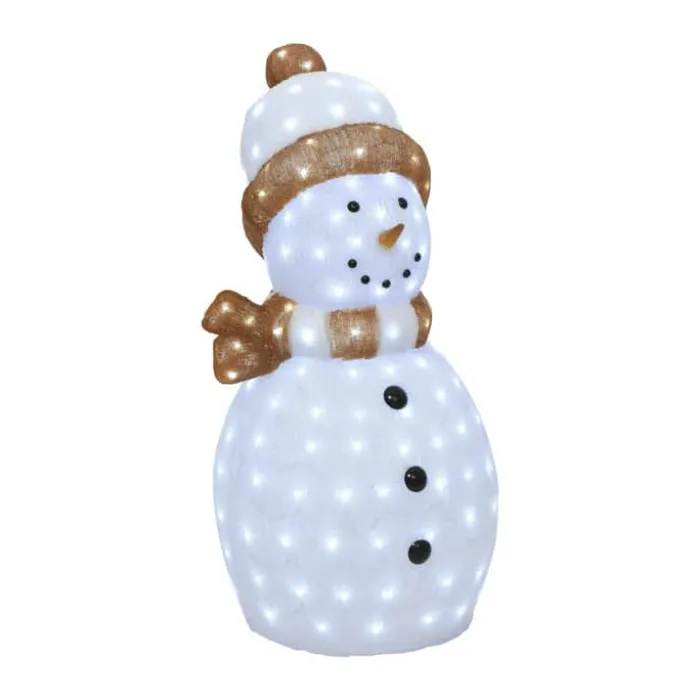 Casa Christmas LED-figur - Snemand H 89 x B 47,5 cm - 200 LED lys - Hvid