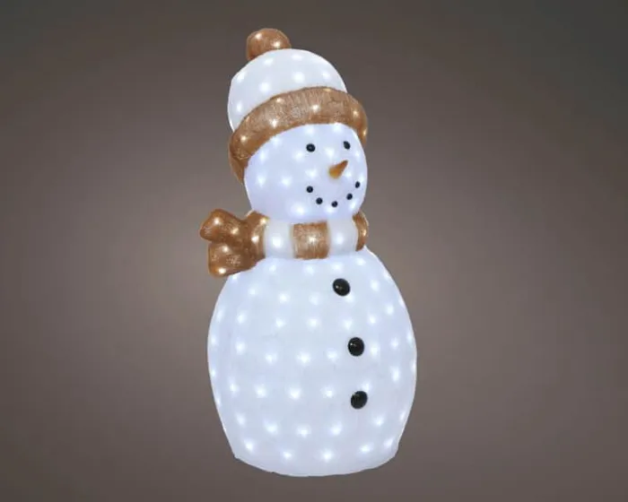 Casa Christmas LED-figur - Snemand H 89 x B 47,5 cm - 200 LED lys - Hvid