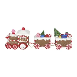 Casa Christmas LED Honningkagetog H 18 x B 49 x L 12 cm - Polyresin - Lysebrun